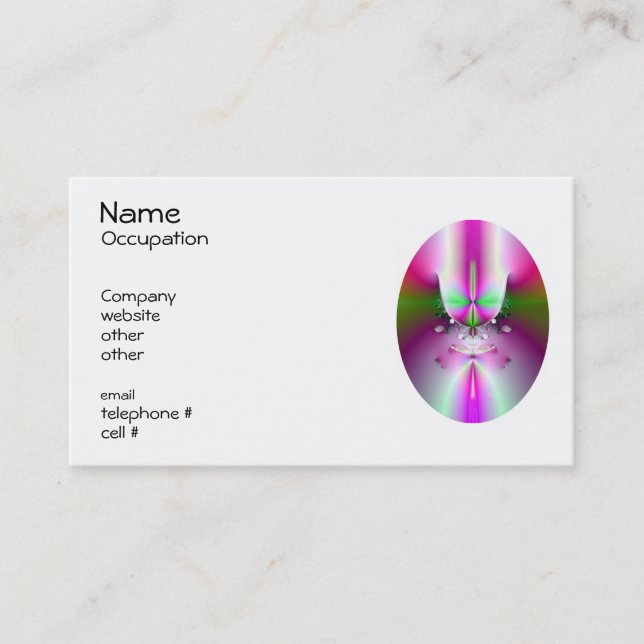 Champagne Glass Business Cards (Front)