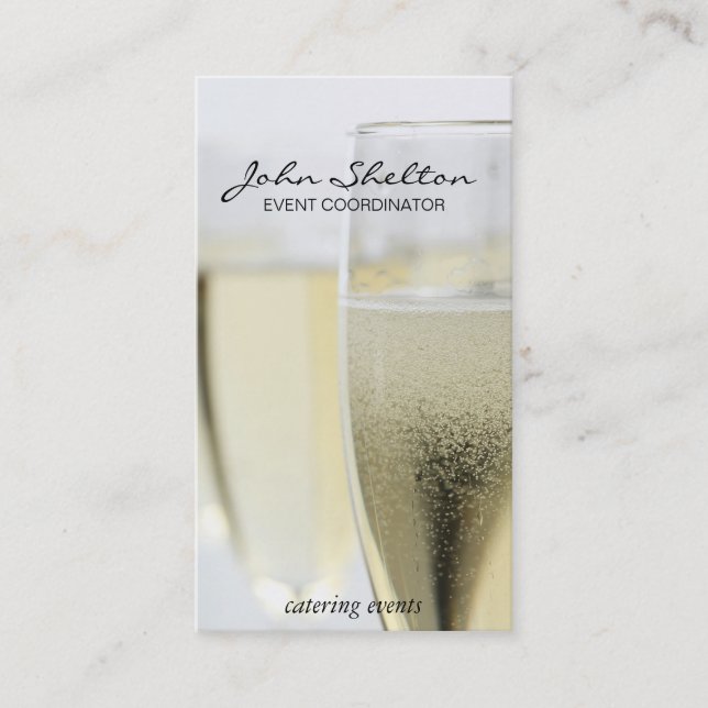 Champagne Glass | Close up Business Card (Front)