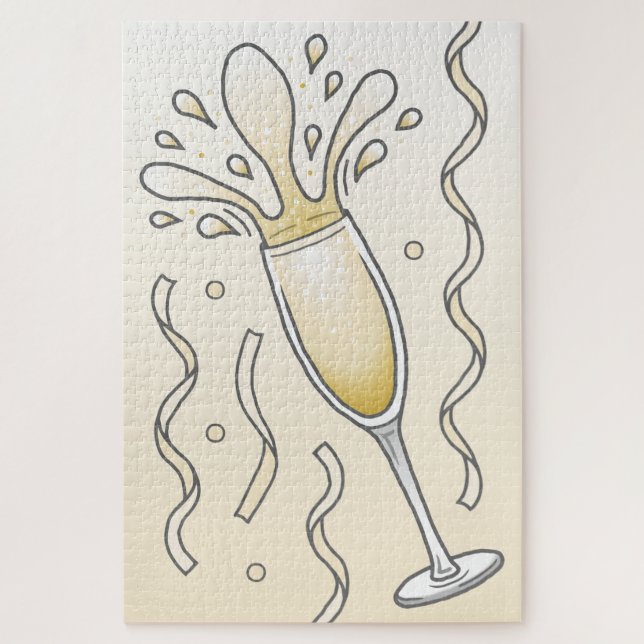 Champagne Glass Cup Jigsaw Puzzle (Vertical)