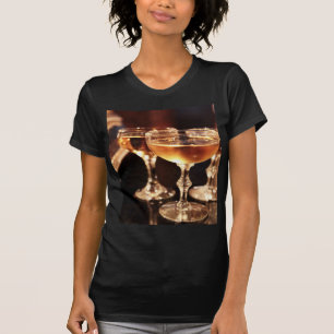 champagne glass golden toast T-Shirt