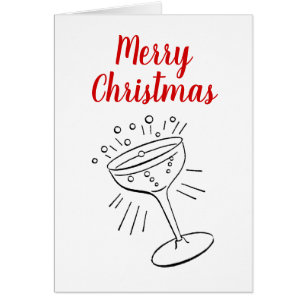 Champagne Glass Merry Christmas Xmas