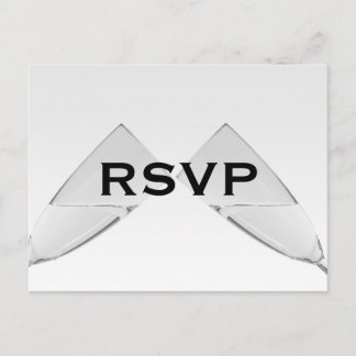 Champagne Glass RSVP Postcard