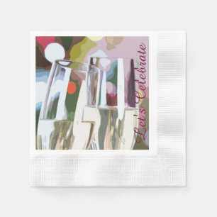 Champagne Glass Toast Napkin