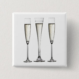 Champagne Glasses 15 Cm Square Badge
