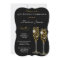 Champagne Glasses Black Gold Birthday Invitation