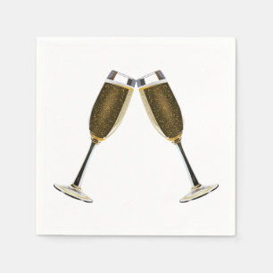 Champagne Glasses Celebration Napkin