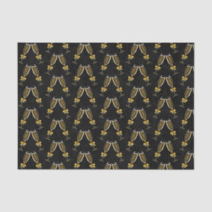 Champagne Glasses Clinking Together Tissue Paper