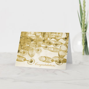 Champagne glasses Congratulations card