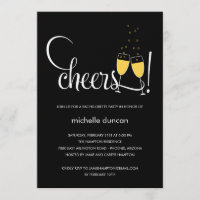 Champagne Glasses Engagement or Bachelorette Party
