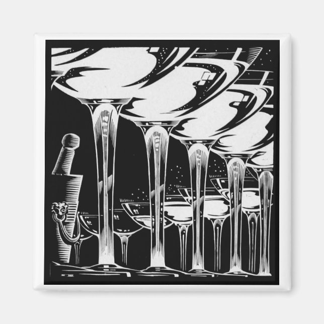 Champagne Glasses Magnet (Front)