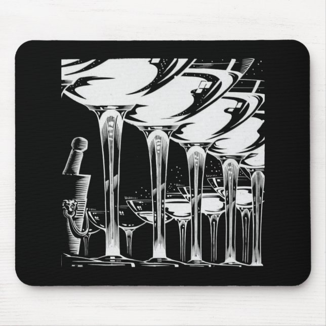Champagne Glasses Mouse Mat (Front)