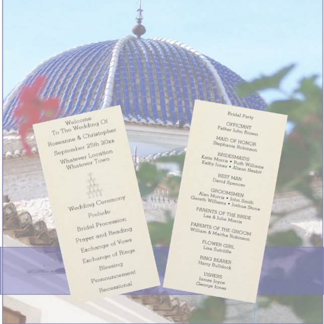 Champagne Glasses Simple Wedding Programme (Creator Uploaded)