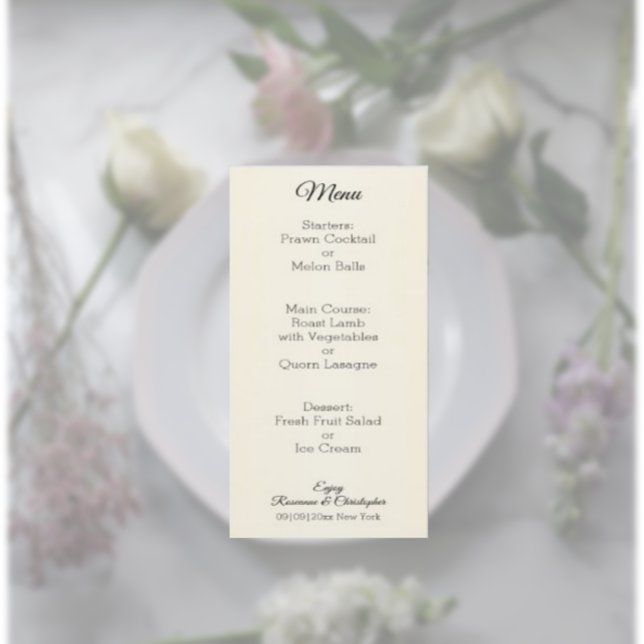 Champagne Glasses Wedding Menu (Creator Uploaded)
