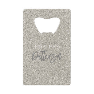 Champagne Glitter Mr&Mrs NAME Wedding DATE Elegant