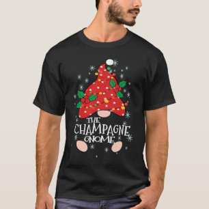 Champagne Gnome Costume Family Matching Christmas T-Shirt
