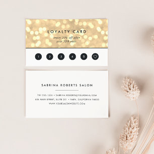 Champagne Gold Bokeh   Customer Loyalty Card