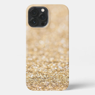 Champagne gold faux glitter sparkles iPhone 13 pro max case