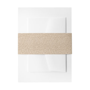 Champagne Gold Glitter Invitation Belly Band