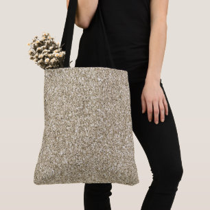 Champagne Gold Glitzy Glitter Tote Bag