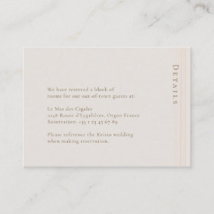 Champagne Gold Modern Chic Detail Enclosure Card