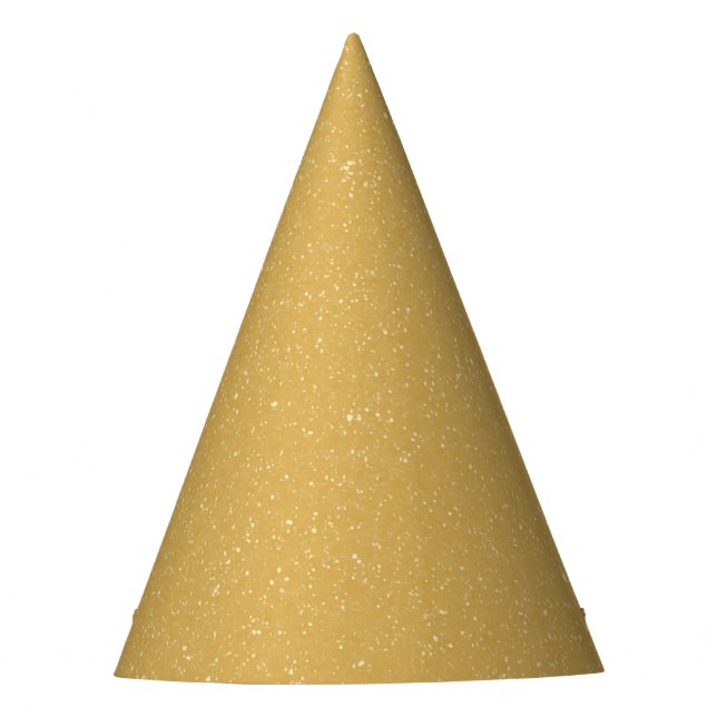 Champagne Gold Party Hat - Customisable & Elegant (Front)