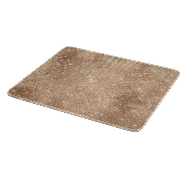 Champagne Gold Sparkle  Christmas Cutting Board (Corner)