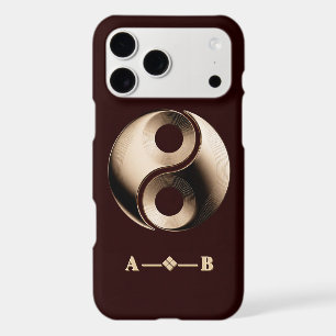 Champagne Gold Yin Yang On Burgundy For Bold Style