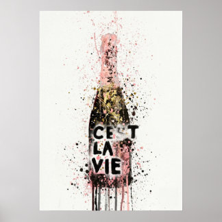 Champagne Graffiti Poster