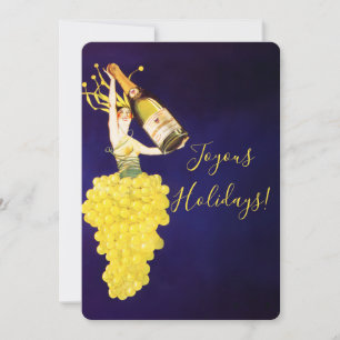 Champagne Grapes Holiday Card