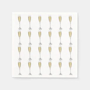 Champagne Hearts Napkins