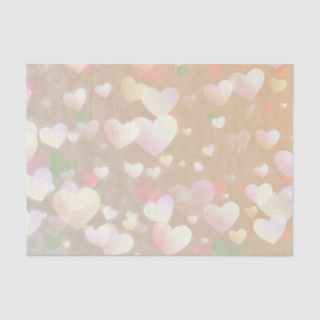 Champagne Hearts Tissue Paper (Front)