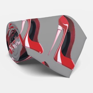 Champagne Heel Red Stiletto Shoe Art Clothing Tie