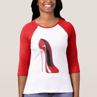 Champagne heel red stiletto shoe art T-Shirt