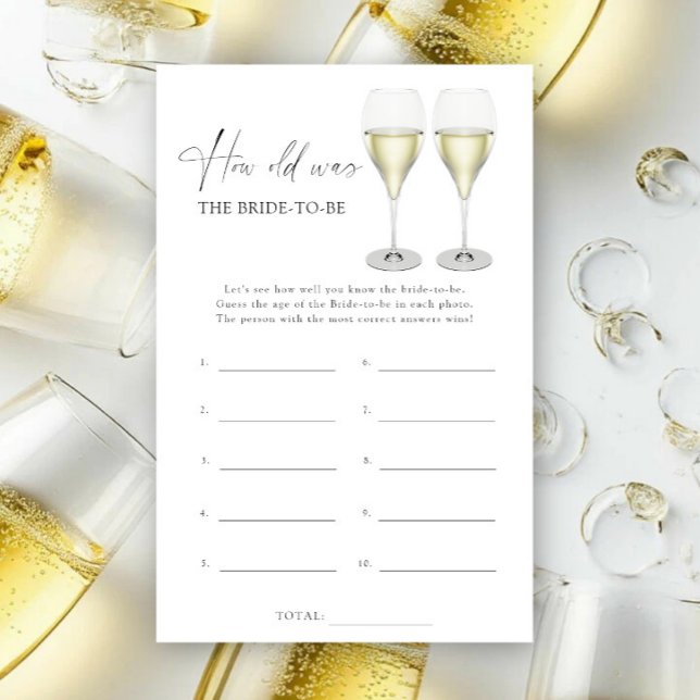 Champagne - How old was the bride to be game (Creator Uploaded)