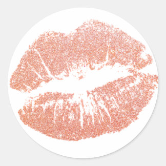 Champagne Kiss Sticket Classic Round Sticker