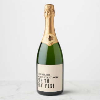 Champagne Label Bridesmaid Proposal