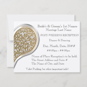 Champagne Lace (Metallic Post-Wedding Reception) Invitation