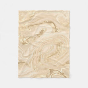 Champagne Light Brown Elegant Abstract Swirl Fleece Blanket