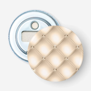 Champagne Light Brown Tufted Small Square Bottle Opener