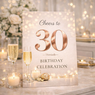 Champagne Lights 30th Celebration Invitation