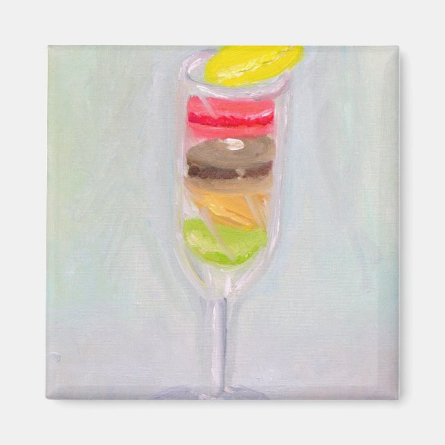 "Champagne Macaroons" Magnet (Front)