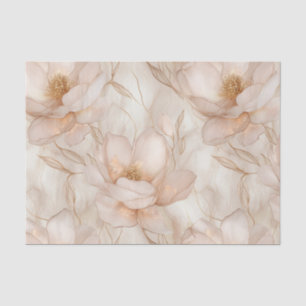 Champagne Magnolias Decoupage Tissue Paper