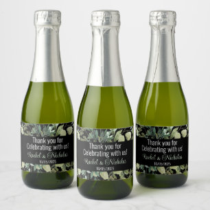 Champagne mini bottles favours personalised sparkling wine label