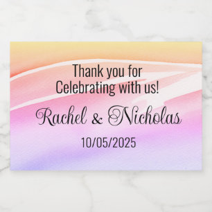 Champagne mini bottles favours personalised sparkling wine label