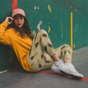 Champagne New Year Eve Celebration Black Leggings