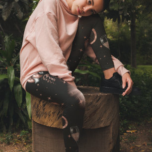 Champagne New Year Eve Celebration Rose Gold  Leggings