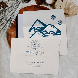 Champagne on Ice   Après Ski Winter Bachelorette Envelope