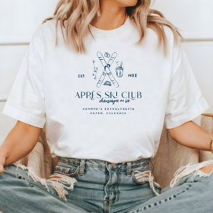 Champagne on Ice Après Ski Winter Bachelorette T-Shirt
