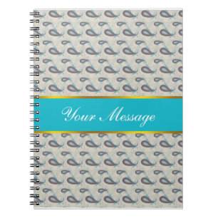 Champagne Paisley Pattern Notebook