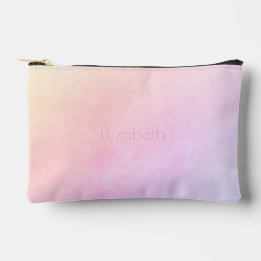 Champagne Peach to Purple Ombré with Name Accessory Pouch